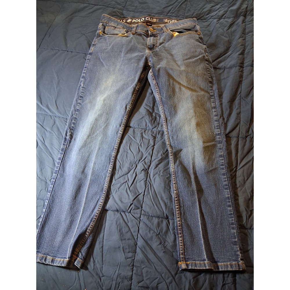 Beverly Hills Polo Club Mens Straight Leg Jeans Medium Wash Blue 34W x 30L